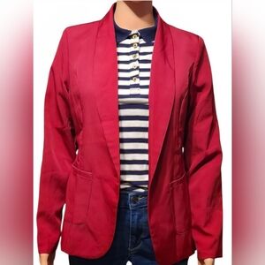 Chic Red Women's Blazer